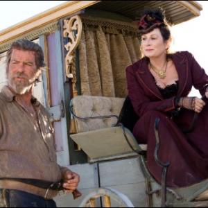 Still of Pierce Brosnan and Anjelica Huston in Seraphim Falls (2006)