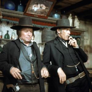 Still of James Coburn and Richard Jaeckel in Pat Garrett & Billy the Kid (1973)