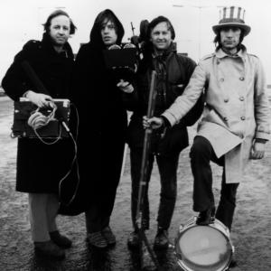 Still of Mick Jagger, Albert Maysles, David Maysles and Charlie Watts in Gimme Shelter (1970)