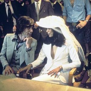Mick Jagger and Bianca Perez Moreno De Macias on their wedding day in St Tropez France May 12 1971