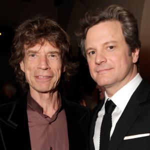 Colin Firth and Mick Jagger
