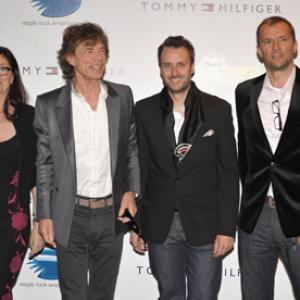 Producer Victoria Pearman, singer Mick Jagger of the Rolling Stones, director Stephen Kijak and producer John Battsek attend the 'Stones in Exile' Photo Call held at the Salon Martha Barriere at the Hotel Majestic during the 63rd Annual International Cannes Film Festival on May 19, 2010 in Cannes, France.