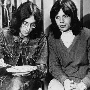 Still of Mick Jagger and John Lennon in The Rolling Stones Rock and Roll Circus (1996)