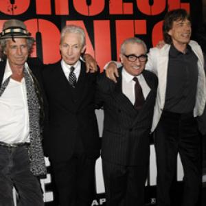 Martin Scorsese Mick Jagger Keith Richards Charlie Watts and Ronnie Wood at event of Shine a Light 2008