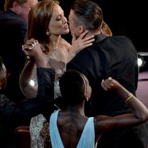 Brad Pitt and Angelina Jolie at event of The Oscars 2014