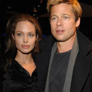 Brad Pitt and Angelina Jolie at event of God Grew Tired of Us The Story of Lost Boys of Sudan 2006