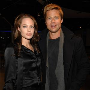 Brad Pitt and Angelina Jolie at event of God Grew Tired of Us The Story of Lost Boys of Sudan 2006