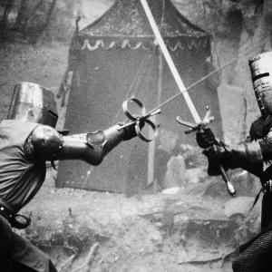 Still of Terry Gilliam Terry Jones and Michael Palin in Monty Python and the Holy Grail 1975