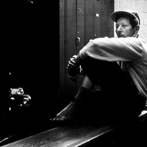 Danny Kaye in the locker room of the Hillcrest Country Club, 1958.