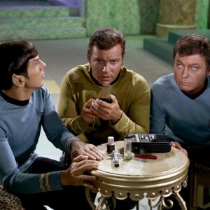 Still of Leonard Nimoy William Shatner and DeForest Kelley in Star Trek 1966