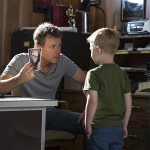 Still of Greg Kinnear and Connor Corum in Heaven Is for Real 2014