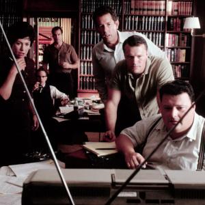 Still of Kevin Costner Wayne Knight Laurie Metcalf Michael Rooker and Jay O Sanders in JFK 1991