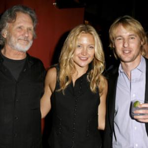 Kris Kristofferson Kate Hudson and Owen Wilson at event of The Wendell Baker Story 2005