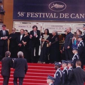 On Podium Cannes Grand Jury Includes Salma Hayek And Others Handing Out The Palme DOr  Cannes Most Prestigious Prize For The Film LEnfants Kaya F Redford Picture Right