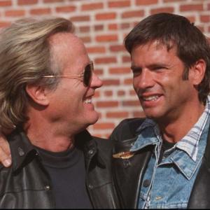 Lorenzo Lamas and Peter Fonda attend The Love Ride