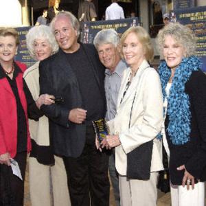 (L to R) Cast members Angela Lansbury, Bea Arthur, Rick McKay, Robert Morse, Eva Marie Saint & Janis Paige at the July 2004 Los Angeles premiere of McKay's film, 