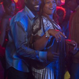DJIMON HOUNSOU and QUEEN LATIFAH star as Joe and Gina in MGM Pictures' comedy BEAUTY SHOP.