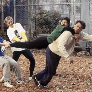 Still of Jennifer Aniston, Courteney Cox, Lisa Kudrow and Matt LeBlanc in Draugai (1994)
