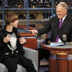 Still of David Letterman and Justin Bieber in Late Show with David Letterman (1993)