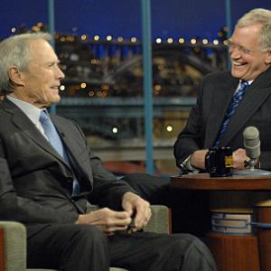 Still of Clint Eastwood and David Letterman in Late Show with David Letterman (1993)