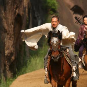 Still of Jet Li and Yifei Liu in The Forbidden Kingdom 2008