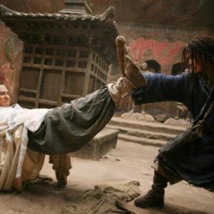 Still of Jackie Chan and Jet Li in The Forbidden Kingdom 2008