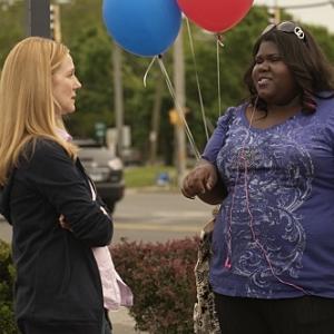 Still of Laura Linney and Gabourey Sidibe in The Big C 2010