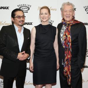 Laura Linney, Ian McKellen and Hiroyuki Sanada at event of Mr. Holmes (2015)