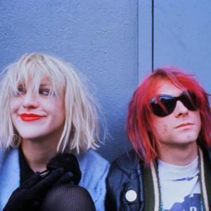 Still of Kurt Cobain and Courtney Love in Cobain Montage of Heck 2015