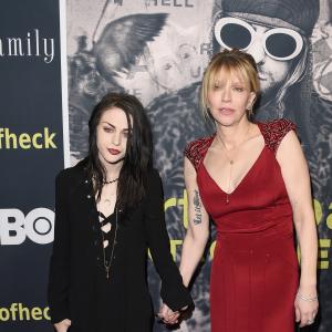 Courtney Love and Frances Bean Cobain at event of Cobain Montage of Heck 2015