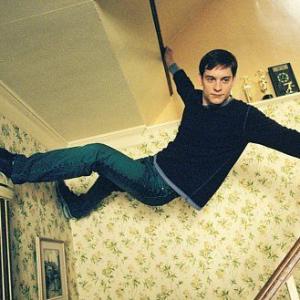 TOBEY MAGUIRE stars as Peter Parker in Columbia Pictures action adventure SPIDERMAN