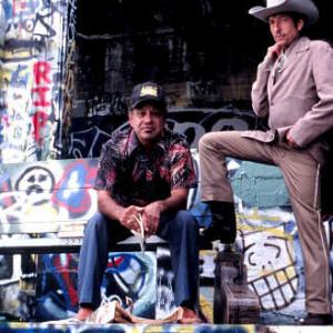 Still of Bob Dylan and Cheech Marin in Masked and Anonymous 2003