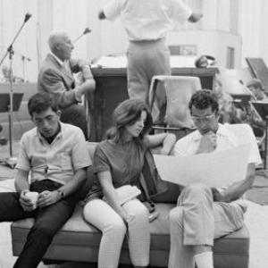 Dean Martin with daughter Deana at a recording session August 1966