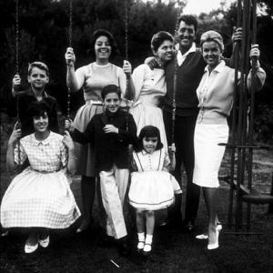 Dean Martin with his wife Jeanne Beiggers and children Claudia Gail Deana Gina Dean Jr and Ricci 1961