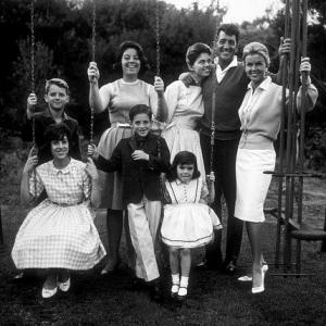 Dean Martin with wife Jeanne & children Claudia, Gail, Deana, Gina, Dean Jr., Ricci.