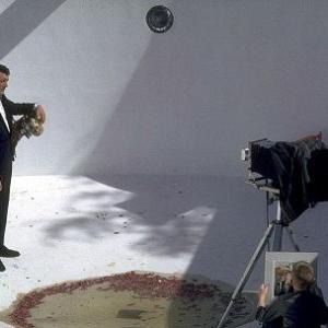 Dean Martin at home posing for a photo shoot, 1961.
