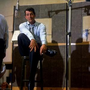 Dean Martin at recording session, 1958.