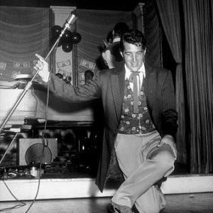 Dean Martin performing at Share Party in Ciro's Nightclub, 1955.