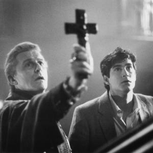 Still of Roddy McDowall and William Ragsdale in Fright Night 1985