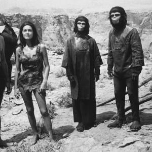 Planet Of The Apes Charlton Heston Linda Harrison Kim Hunter and Roddy McDowall 1968 20th Century Fox