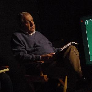 Still of Errol Morris and Donald Rumsfeld in The Unknown Known 2013