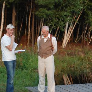 WriterDirector Dan Hannon and David Morse on location for The Pond