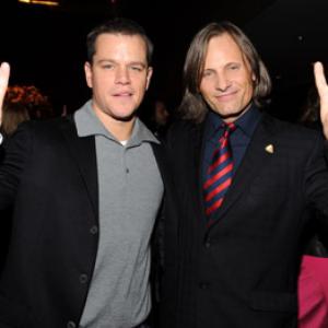 Matt Damon and Viggo Mortensen at event of The People Speak (2009)