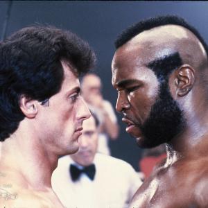 Sylvester Stallone and Mr. T in Rocky III (1982)