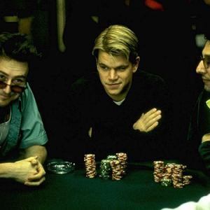 Still of Matt Damon, Edward Norton and John Turturro in Rounders (1998)