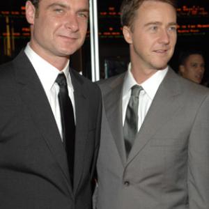 Liev Schreiber and Edward Norton at event of The Painted Veil (2006)