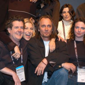 Tatum O'Neal, Michael Harris and Scott Saunders at event of The Technical Writer (2003)