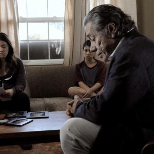 Still of Edward James Olmos and Gina Rodriguez in Filly Brown (2012)