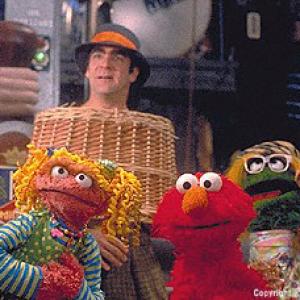 Elmo and assorted grouches with Huxley