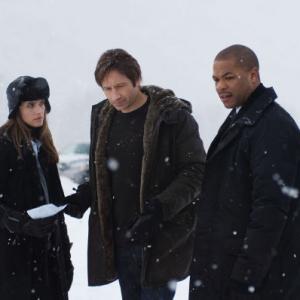 Still of David Duchovny, Amanda Peet and Xzibit in The X Files: I Want to Believe (2008)